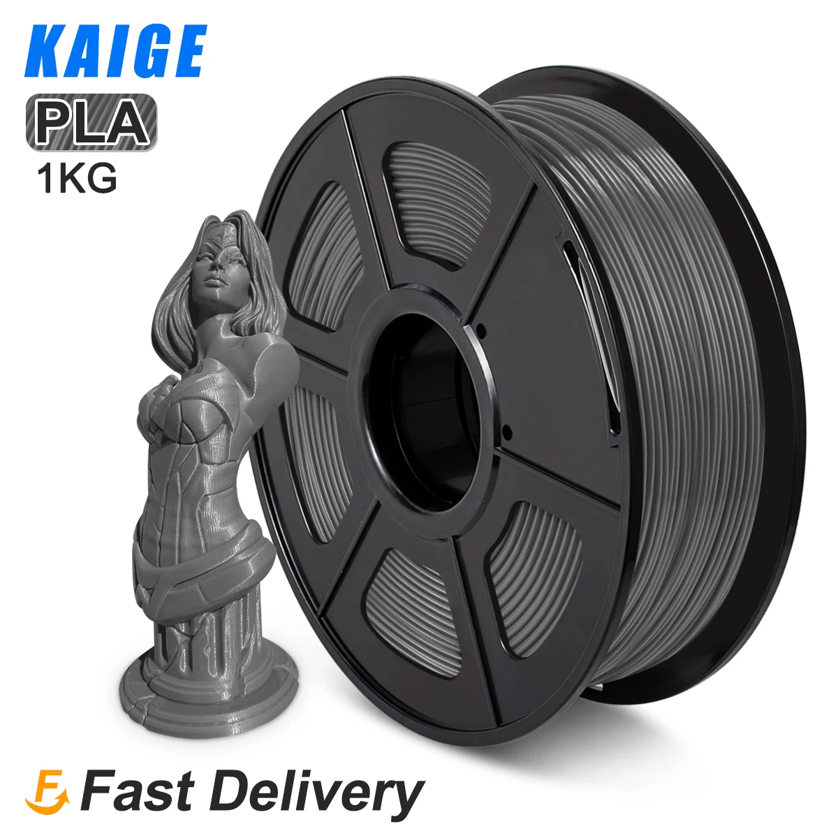 

KAIGE PLA 1KG 1.75mm Filamento Pla Estrusor De Plastivo Para Arcilla Grey Color Eco-friendly FDM Printer Printing Material