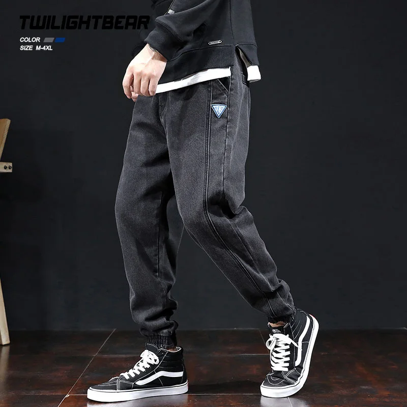 

New Men's Jeans Oversize Denim Haren Pants Harajuku Streetwear Hip Hop Loose Male Casual Pant Men Clothing 4XL BF8808