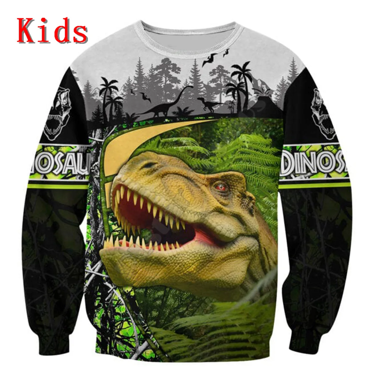 

Love Dinosaur Hoodies T-shirt 3D Printed Kids Sweatshirt Long Sleeve Boy For Girl Funny Animal Pullover 09