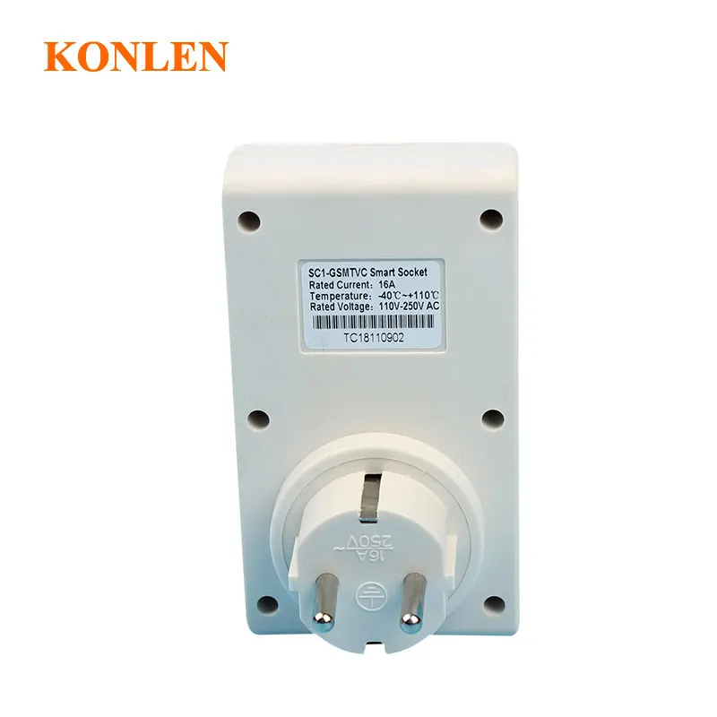 

16A GSM SMS Smart Power Socket Outlet Temperature Sensor Controller Plug Intelligent Relay Switch Home Automation Remote Control