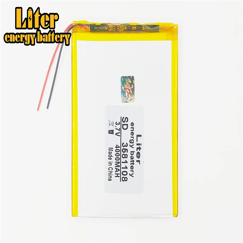 3581108 3 7 V 4000MAH 3580105 универсальный литий ионный для планшетного ПК дюймов 8 9|Батареи