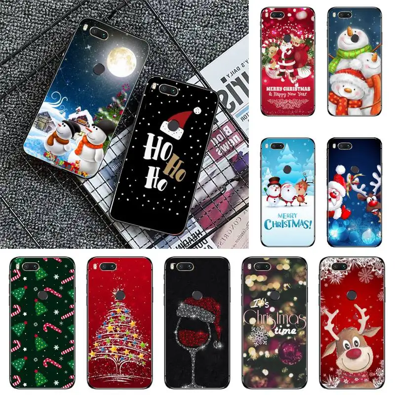 

Merry Christmas and Happy New Year Phone Case For Xiaomi Redmi note 7 8 9 11 t s 10 A pro lite funda shell coque cover