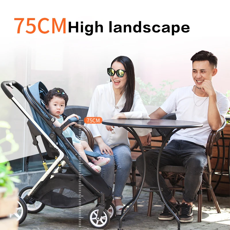 Wisesonle/детская коляска может лежать складной светильник с высоким ландшафтом и