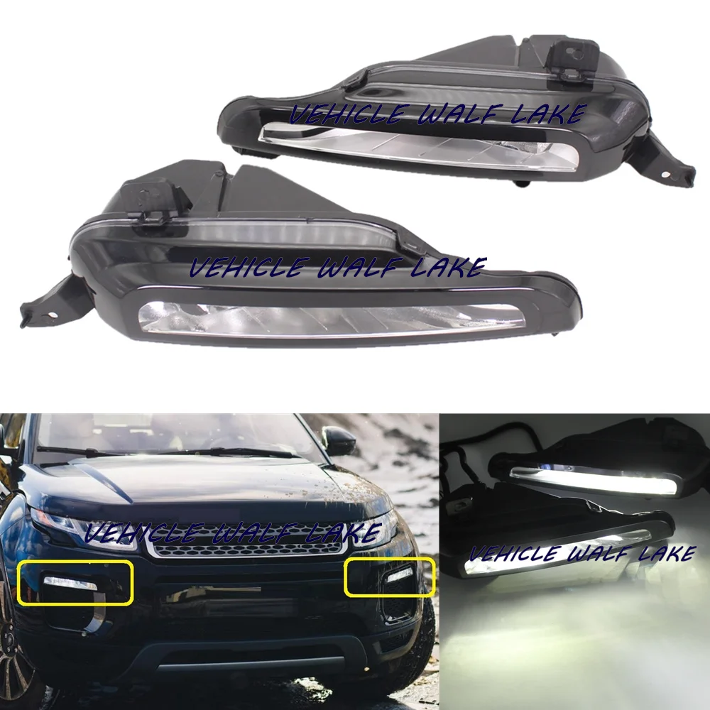 For Range Rover Evoque 2015 2016 2017 2018 Car-Styling Front LED Fog Light Lamp Daytime Running Lights