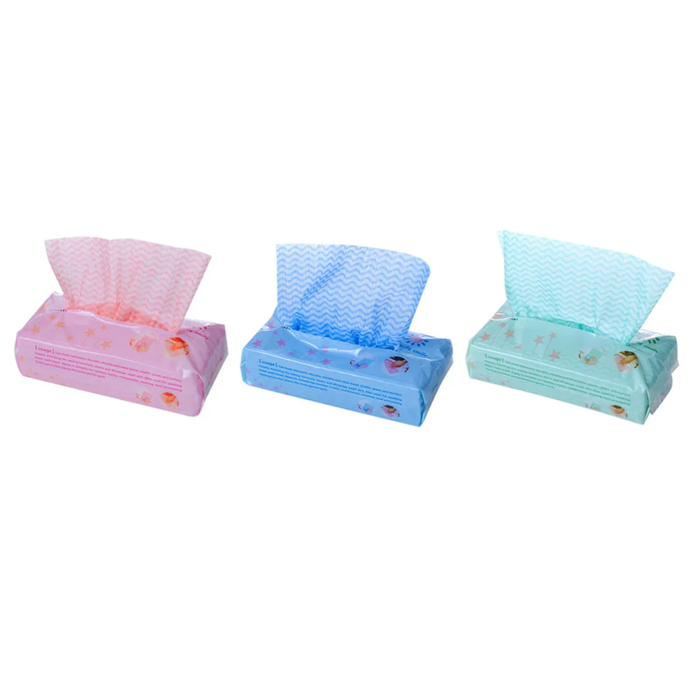 160PCS/2 Packs Environmental Disposable Washing Dish Towel Kitchen Cleaning Cloth Non-stick Oil Wiping Rags Bag(Random Col | Дом и сад