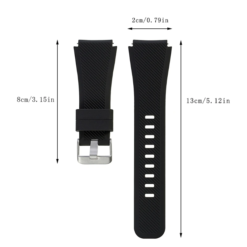 

Silicone Bracelet Strap Watch Band For Samsung Gear S3 Frontier Classic L Size