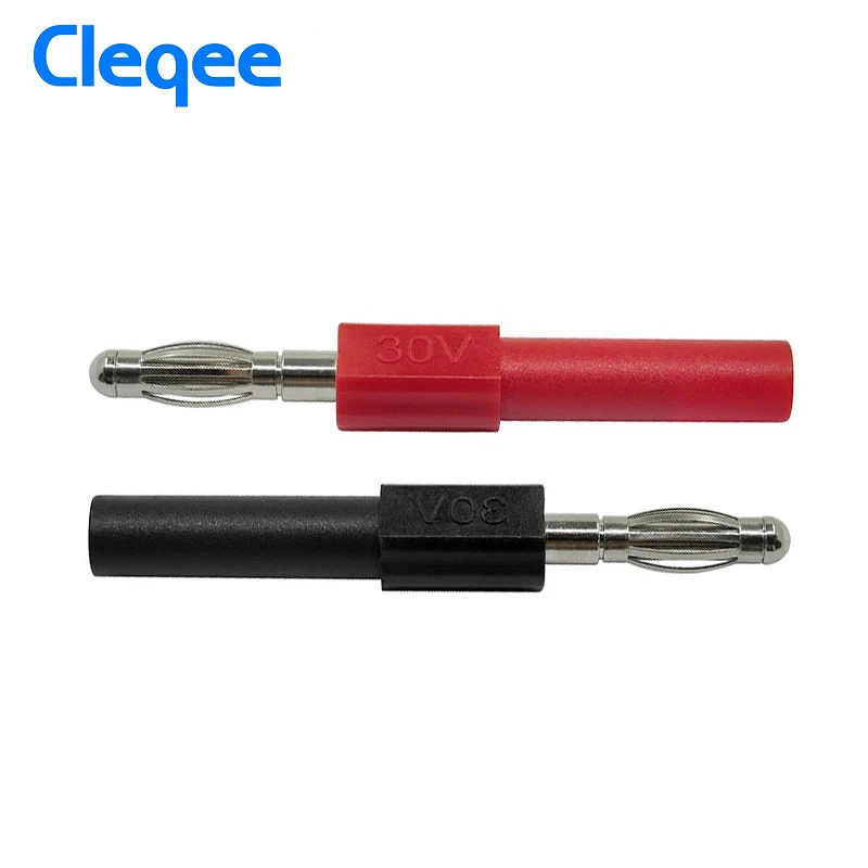 Cleqee P7024 2 шт. 4 мм банановый штекер с внутренней пружиной переходник для