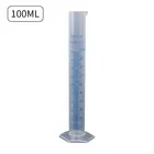 Пластик мерный цилиндр 100 мл мерный стакан для жидкостей для лабораторных поставки химии инструментальных инструментов школы лабораторное оборудование