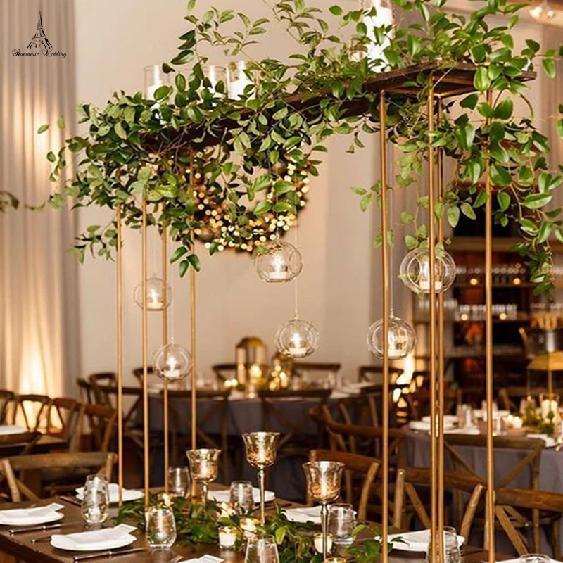 2 шт./лот новая стильная Свадебная металлическая прямоугольная подставка