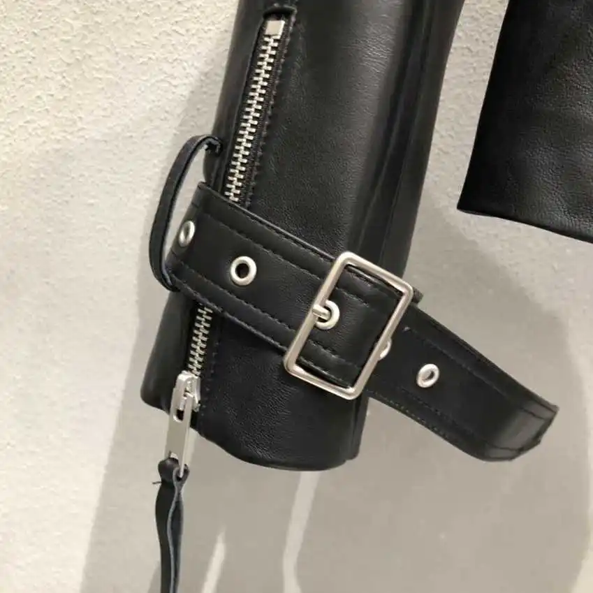 

Natural Coat Women 100% Sheepskin Winter Fashion Sheepskin Genuine Leather Windcoat Female Outwear H916