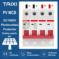 solar photovoltaic circuit breaker mcb dc1000v 4p 6kv 16a 20a 32a 40a 50a 63a high voltage dc protection