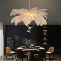 luxury feather chandelier colorful feathers ceiling pendant lamps g9 bulb living bedroom dressers hanging lighting home decor