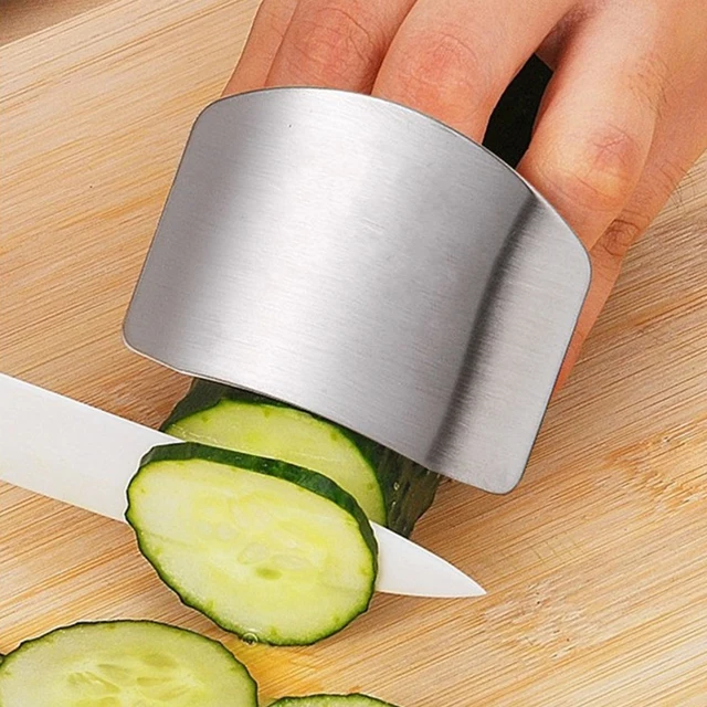 Kitchen Finger Guard Finger Hand Anti Cut Protector Knife Stainless Steel Protection Tool 1