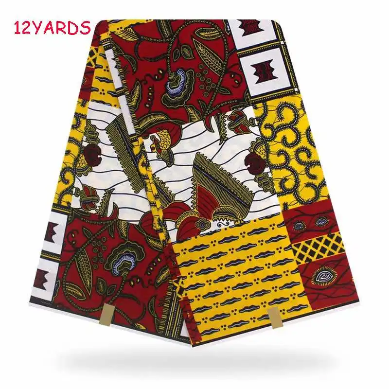 as picture Горячая распродажа! Kente восковая ткань настоящий мягкий воск хлопок африканская восковая печать ткани 12 ярдов голландский воск стиль для шитья - Цвет: as picture