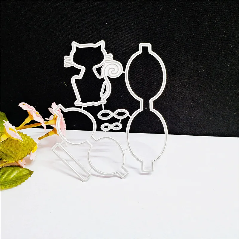 2020 новый красивый шаблон для высечки бантика кота DIY скрапбук резки металла