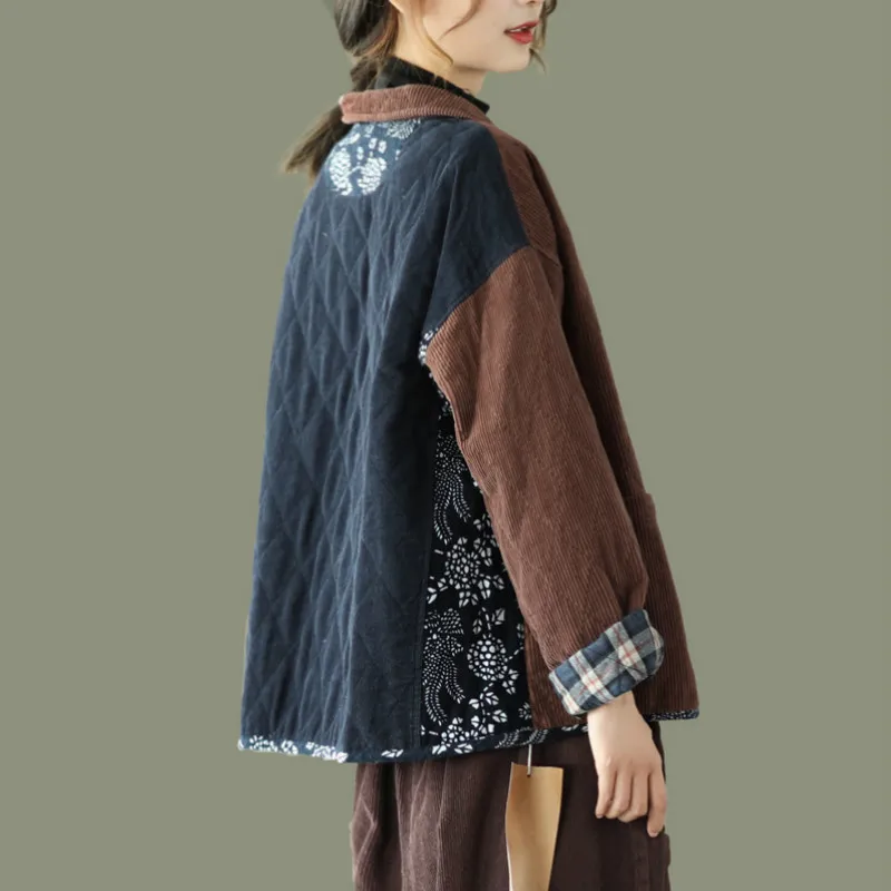 Женская Вельветовая куртка Max LuLu винтажная Повседневная большого размера с