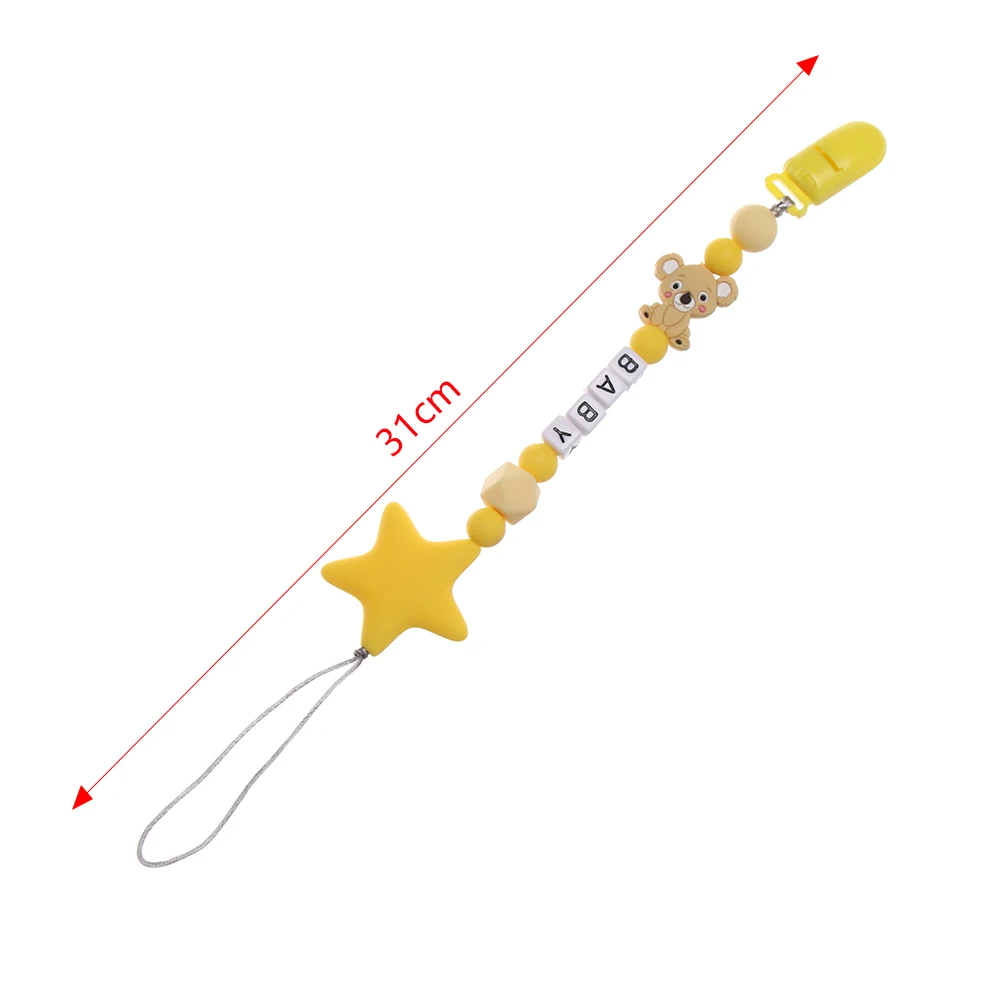 

Baby Food Silicone Pacifier Clips Chain Eco-friendly Soother Holder Nipple Teething Infant Feeding Toddle Chew Toys BPA Free