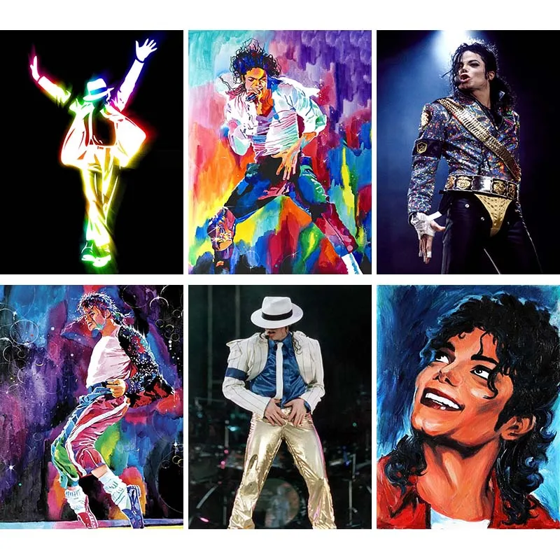 Сделай Сам Полный бусины алмазов картина в стиле Майкла Джексона разноцветные