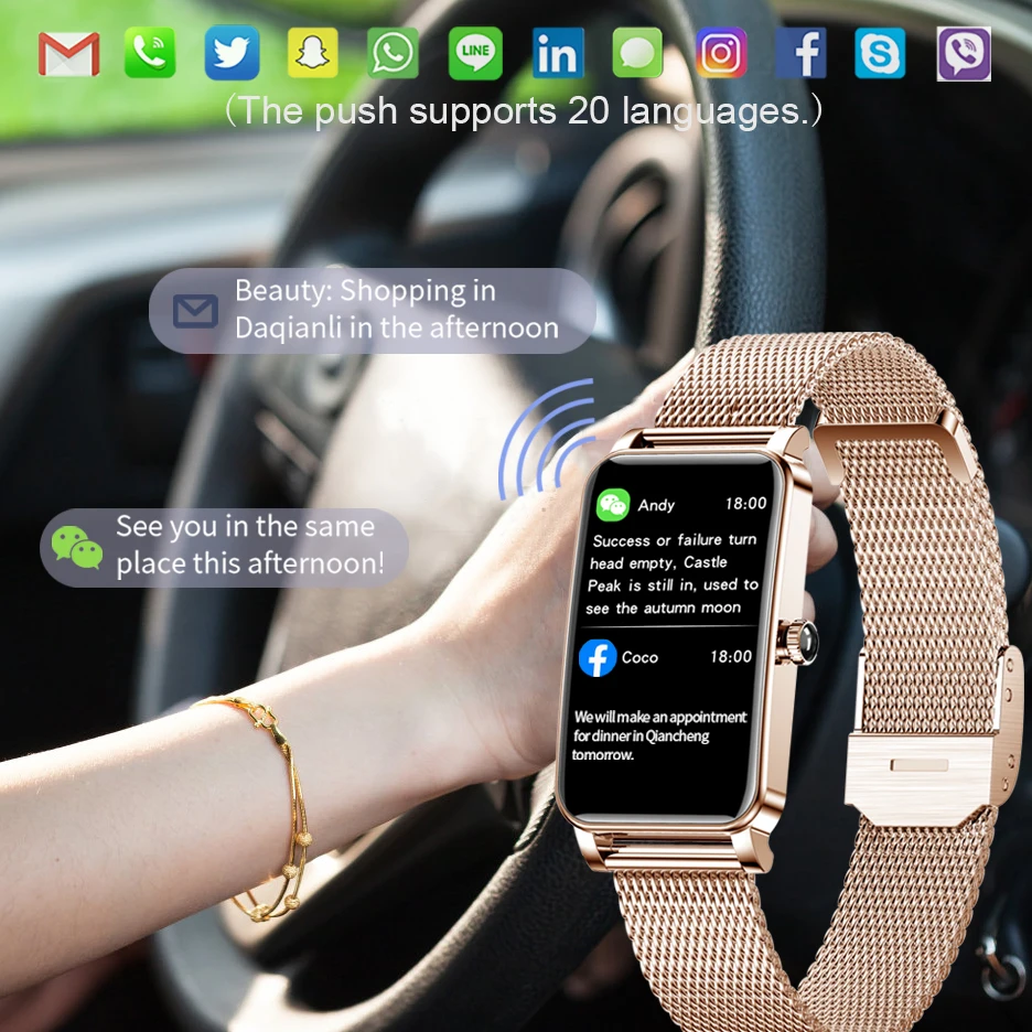 Смарт-часы женские сенсорный экран IP68 С Пульсометром | Электроника