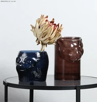 modern living room decoration glass container vase nordic creative sloth animal hydroponic vase flower arrangement accessories
