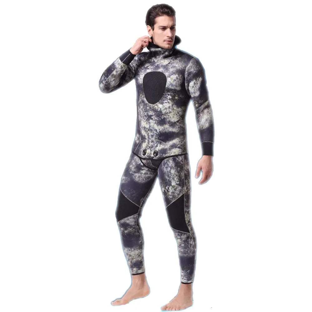 Камуфляжный неопреновый гидрокостюм SBART 3 мм для дайвинга полный комплект мужчин
