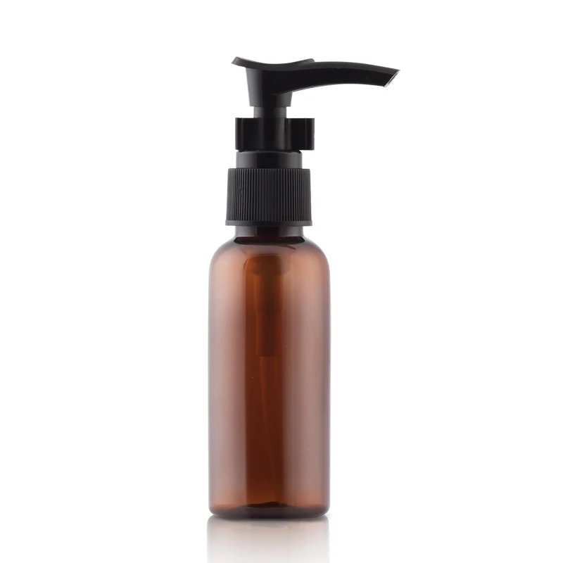 

Bulk Sale 50ps/lot 100ml Empty Clear Amber Plastic Cosmetic Lotion Bottle With Pump Reusable Shampoo Bottle Travel Container