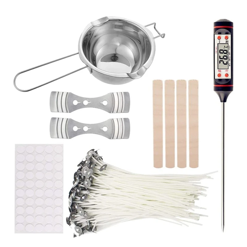 AYHF-108 Pcs DIY Набор для изготовления свечей включает в себя двойные горшки котла | Дом