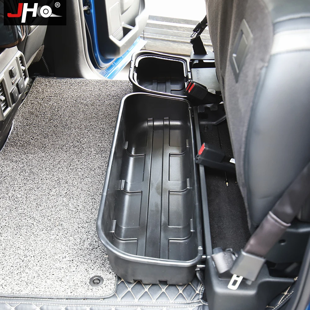 Beste Jho Achter Rij Onder Zetel Opbergdoos Voor Ford F150 Raptor 2015-2020 2019 2018 2017 2016 4-deur Crew Cab Auto Organizer Accessoires