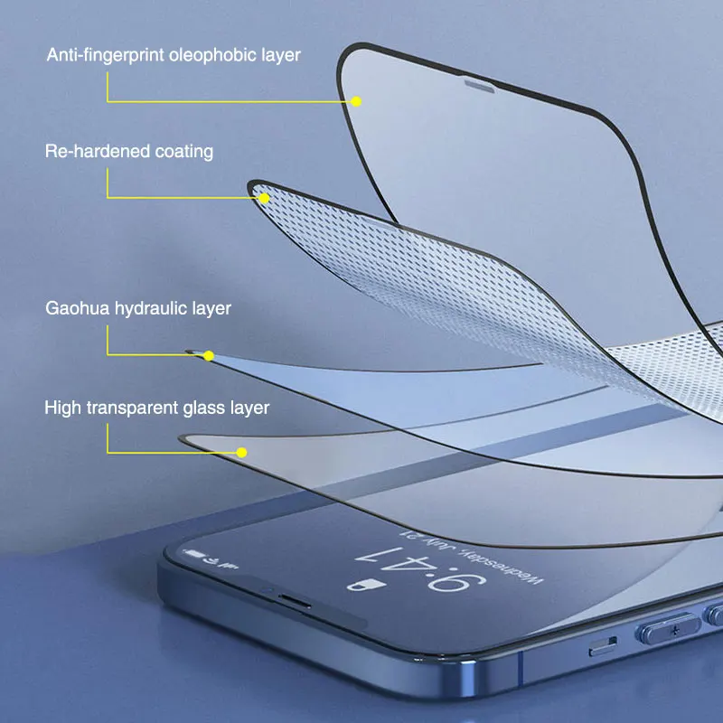 30D Full Cover Protective Glass For iPhone 11 12 13 14 Pro Max X XR XS Screen Protector On iPhone 13 Pro XR 6S 7 8 Plus SE Glass