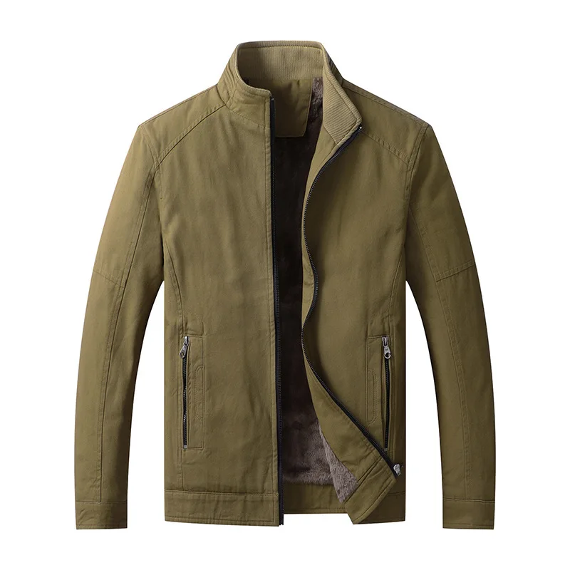 Мужская теплая флисовая куртка повседневная куртка-бомбер в стиле милитари