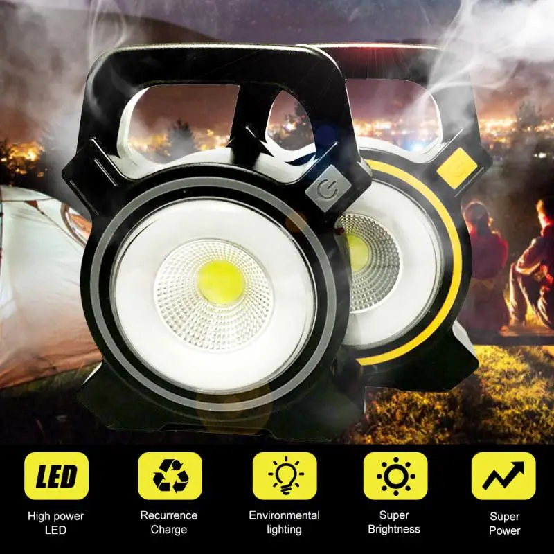 

Solar Charge USB charging Portable Led Flood Working Light Outdoor Garden Spot Rechargeable Lamp Camping Bulb Flashlight