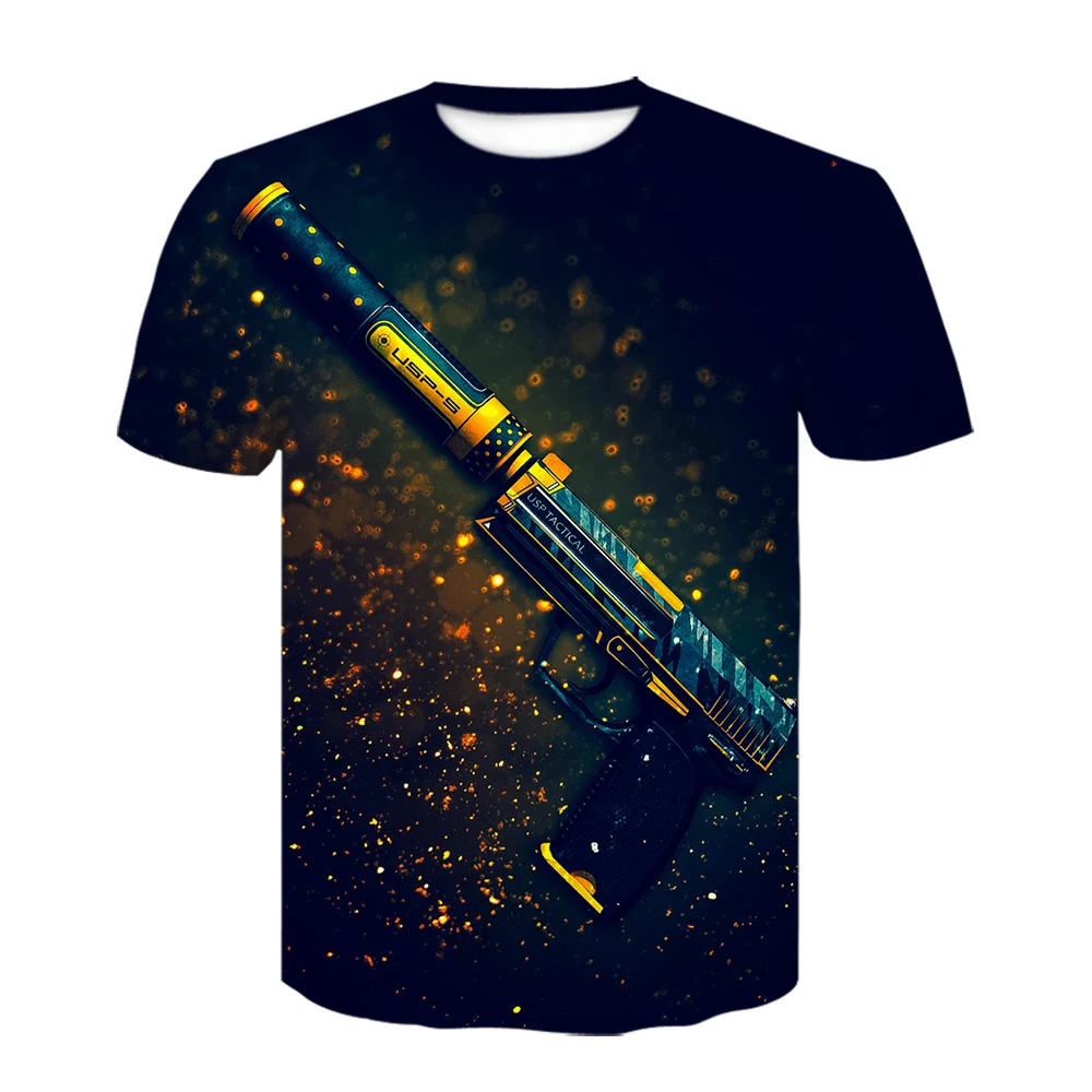 CS GO игровая футболка популярная Counter Strike Global offension CSGO Мужская наивысшего качества