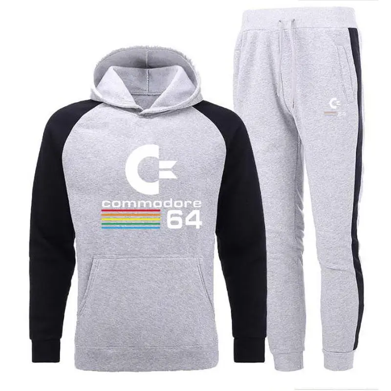 

Men's Hoodie Suit Fashion Letter Printing Spring and Autumn Brand Casual Sports Suit Men's Suit Sports Two-piece Splicing Hoodie