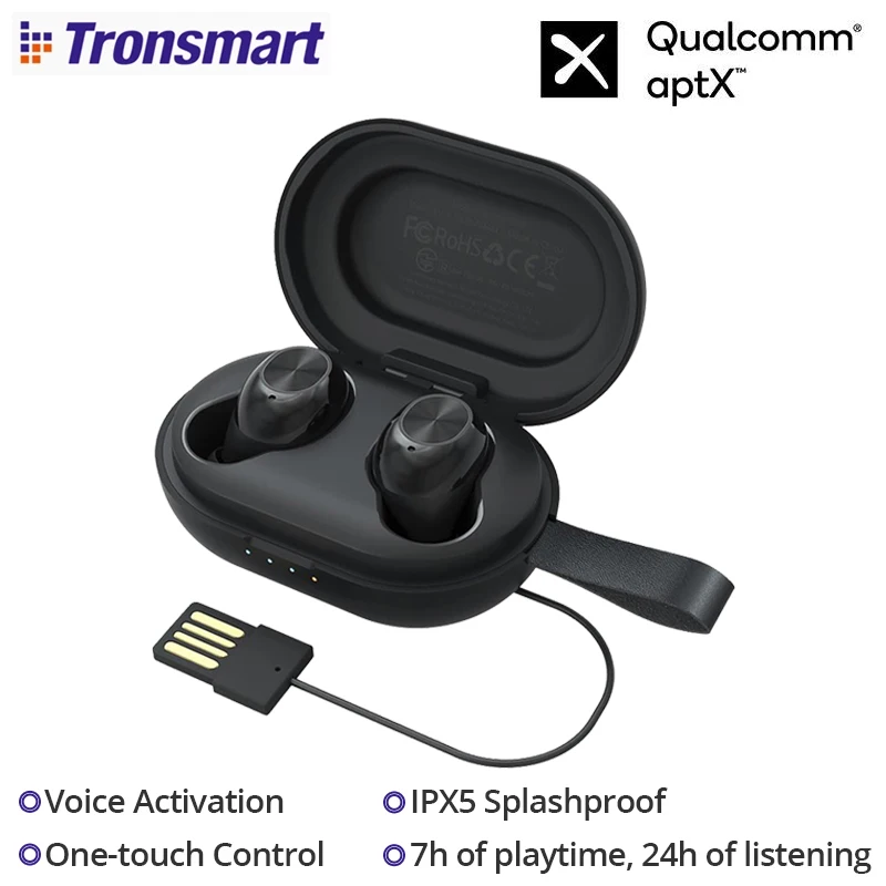TWS-наушники Tronsmart с поддержкой Bluetooth 5 0 и защитой от брызг | Электроника