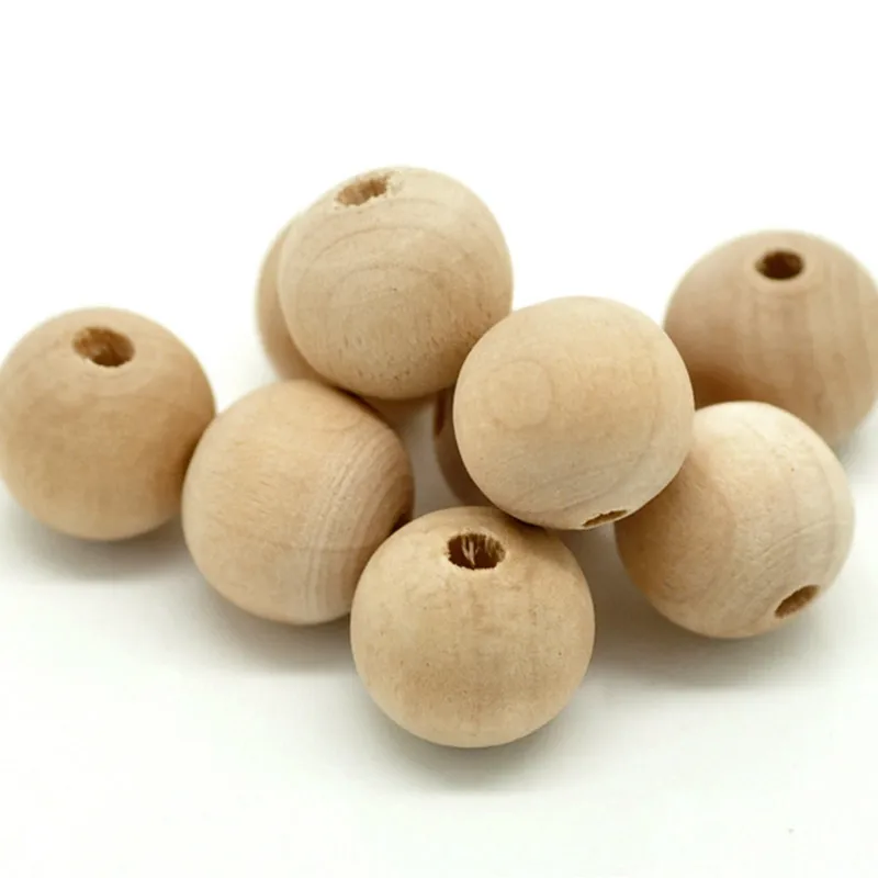 

8Seasons Natural Ball Wood Spacer Beads Handmade DIY Making Bracelets Necklace Earrings Fashion Jewelry Findings 14x13mm,100PCs
