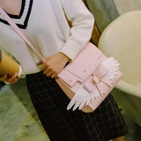 2021 summer new shoulder bag female japanese cute kawaii pink messenger bag wing handbag personality all match female bag