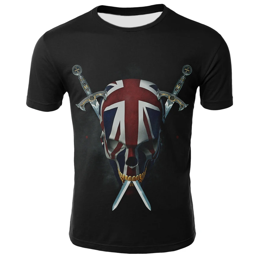 3D Футболка мужская короткий рукав Харадзюку футболка с принтом черепа мужские/женские топы футболки летняя модная повседневная футболка уличная 3D Homme