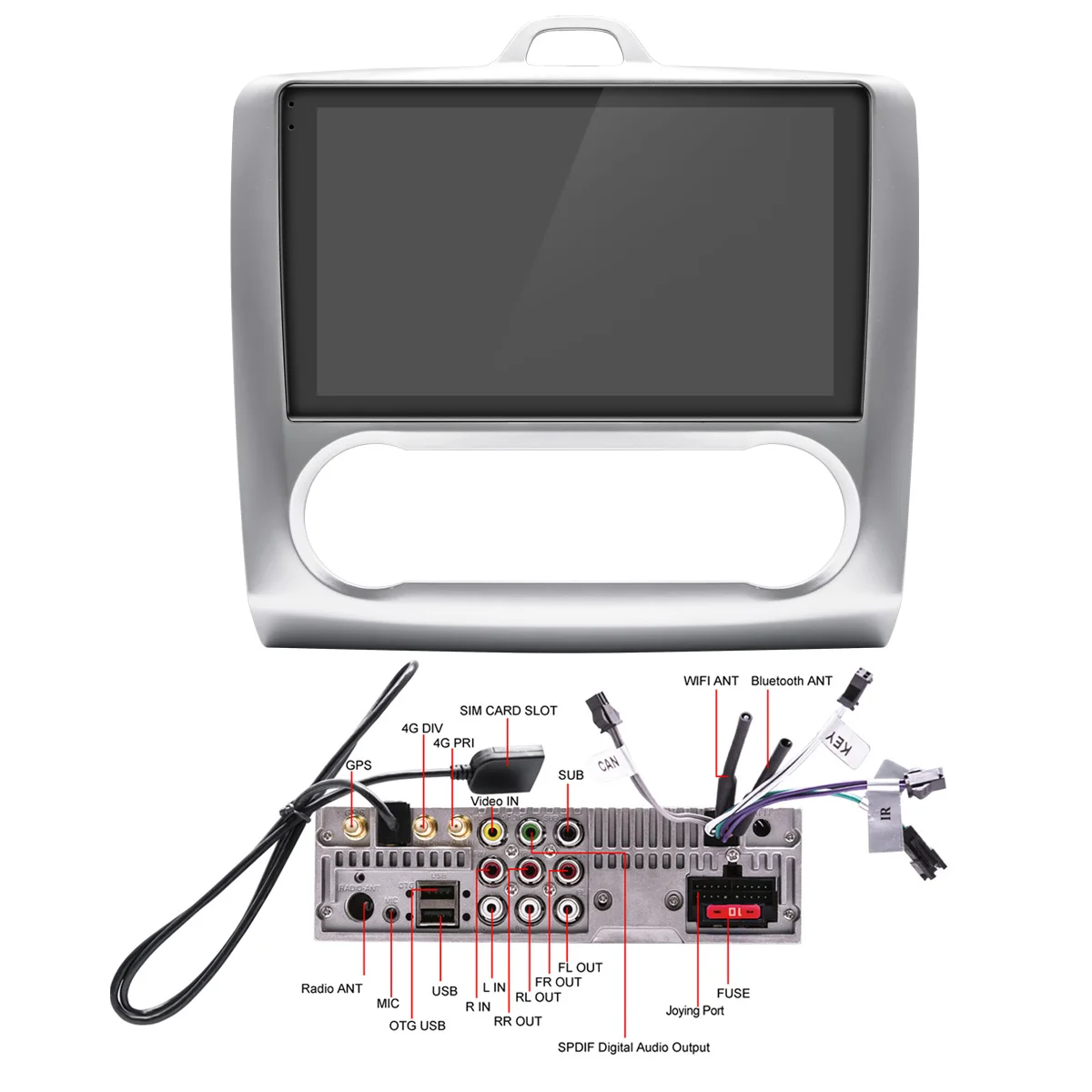 

Android 8.1 GPS Navigation Touchscreen Car Radio For Ford Focus Exi AT2004 2005 2006 2007 2008 2009-2012 Stereodvd Player OBD2