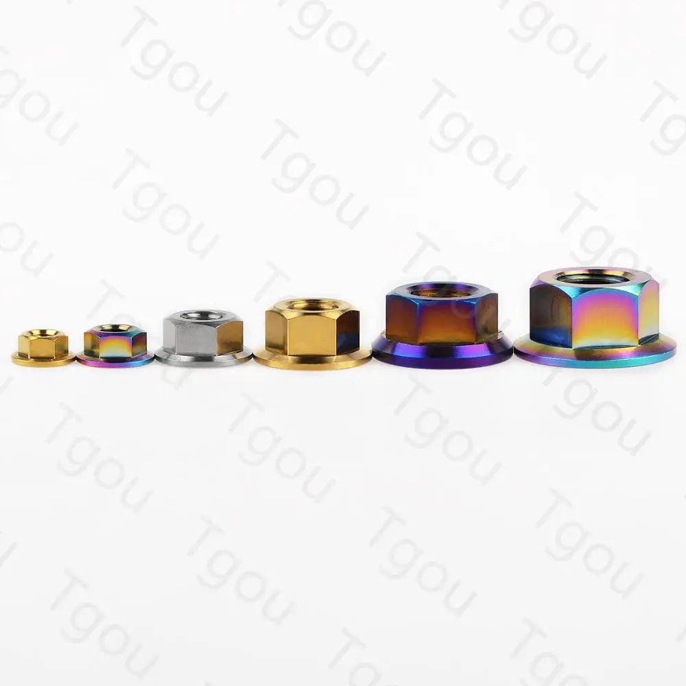 Титановая гайка Tgou M5/M6/M8/M10/M12/M14/M16 фланцевые гайки Tc4 для модификации