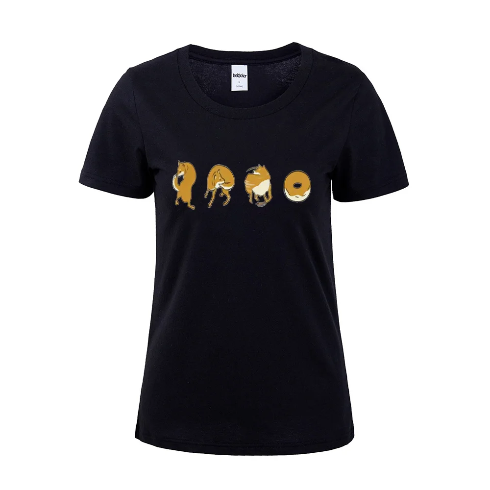 Шиба ину пончик футболка Lover собака Сиба-ину любовник женское платье хлопок топ