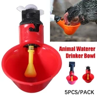5pcspack animal waterer drinker bowl chicken birds pigeon farm feeding tool