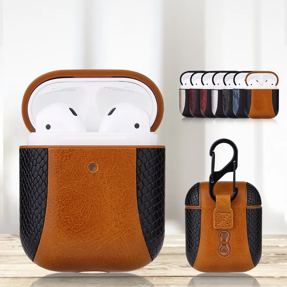 Ретро для Airpods 2 Bluetooth беспроводная гарнитура бизнес из искусственной кожи