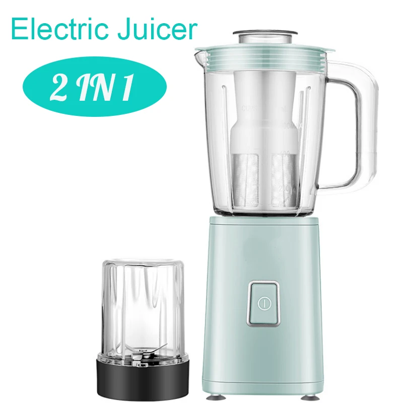 

1000W Electric Blender Fruit Food 2 in 1 Juicers 600ml Milkshake Mixer Meat Grinder Multifunction Home Juice Maker Machine