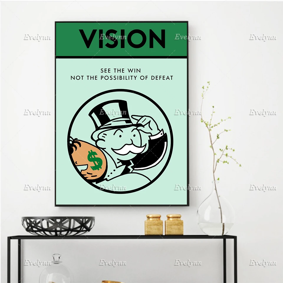 

Success Inspirational,Motivational Quote Poster Alec Monopolying Vision Art Painting Print Canvas Wall Picture Office Home Decor