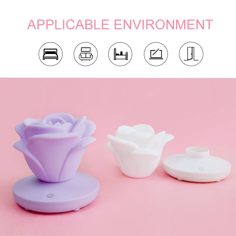 Ночной светильник с романтичной розой австралийская-shape форме благодаря чему