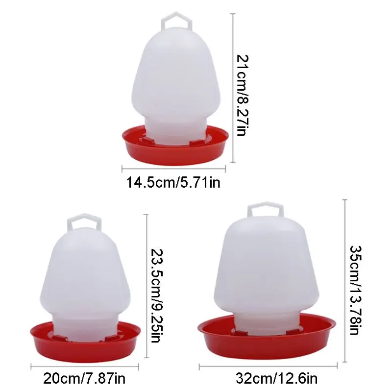 

Round Bubble Chicken Drinking Fountain Device Hanging Cup Waterer Bowl Pet Poultry Water Drinker Household Pet Feeding