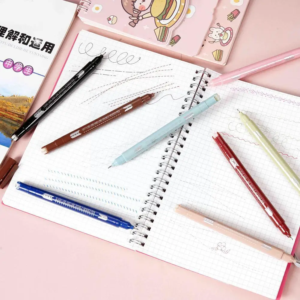 

Double-ended Curve Pen School Supplies Gel Ink Pen Office Supplies Journal Stationery School L0r7