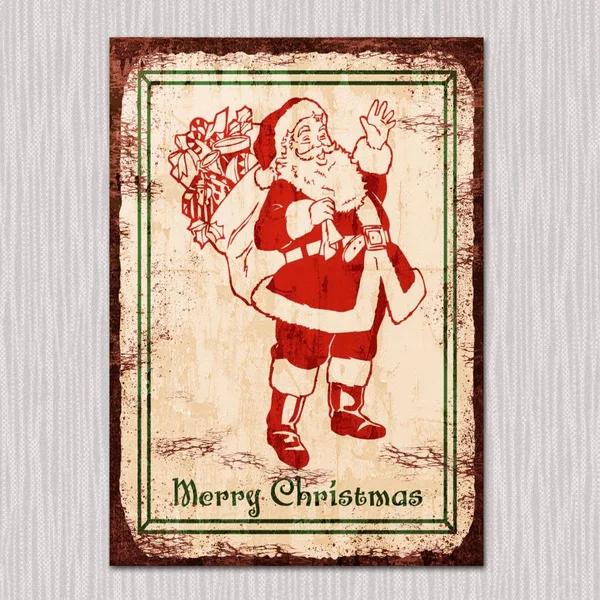 

Рождественский винтажный Ретро Санта-Клаус жестяной знак металлический постер металлический декор металлическая живопись Настенная Накл...