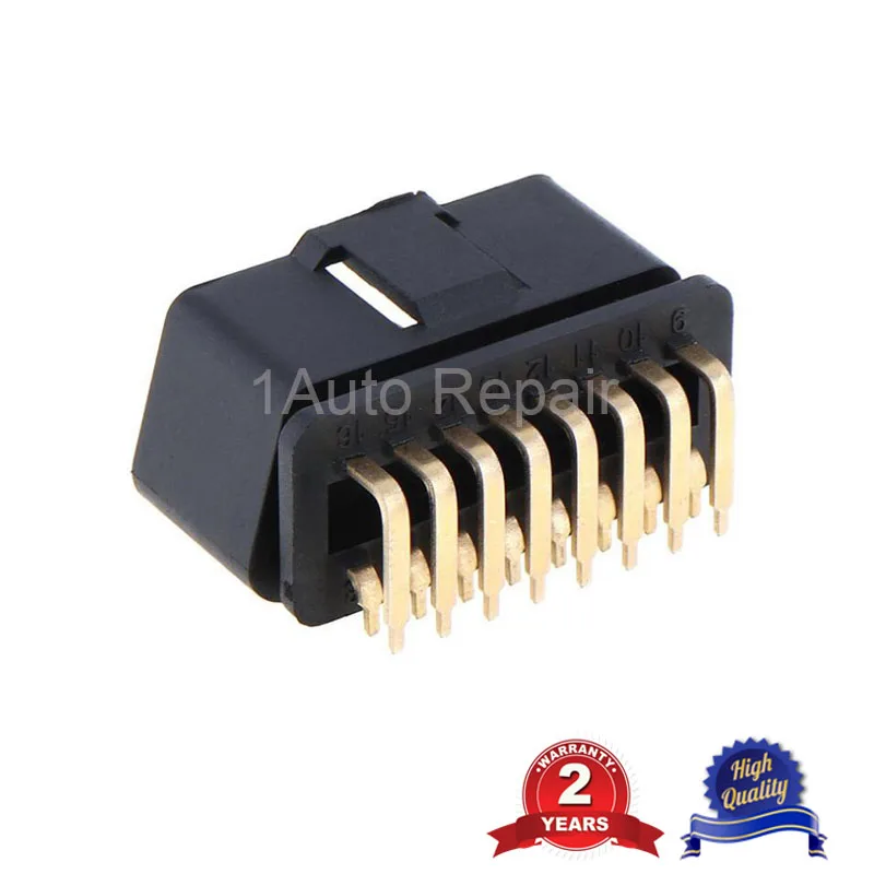 16Pin заглушка OBDII разъем штекер автомобильный диагностический кабель 90 градусов