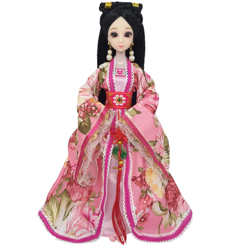 Розовый древний костюм платье для куклы Барби игрушки детей 1:6 одежда косплея